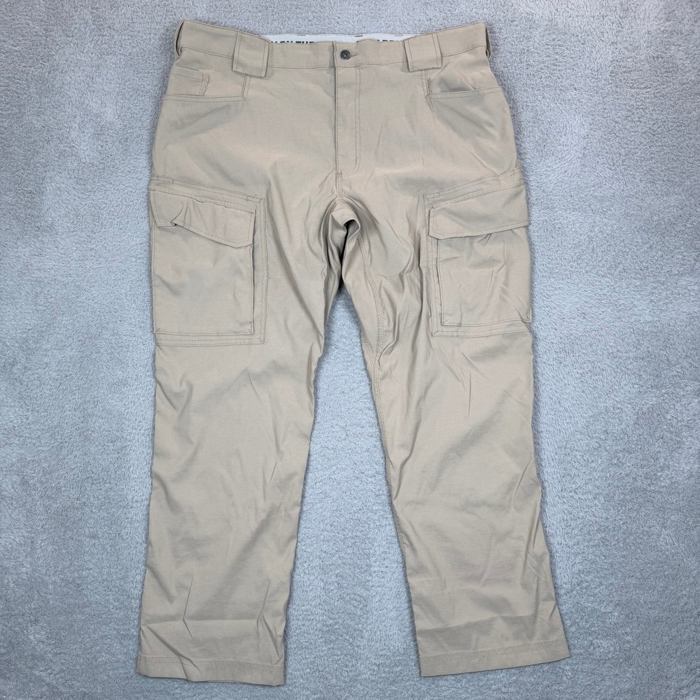 Duluth Trading Co Dry on the Fly Cargo Pants Mens 42x30 Tan Standard Fit Stretch